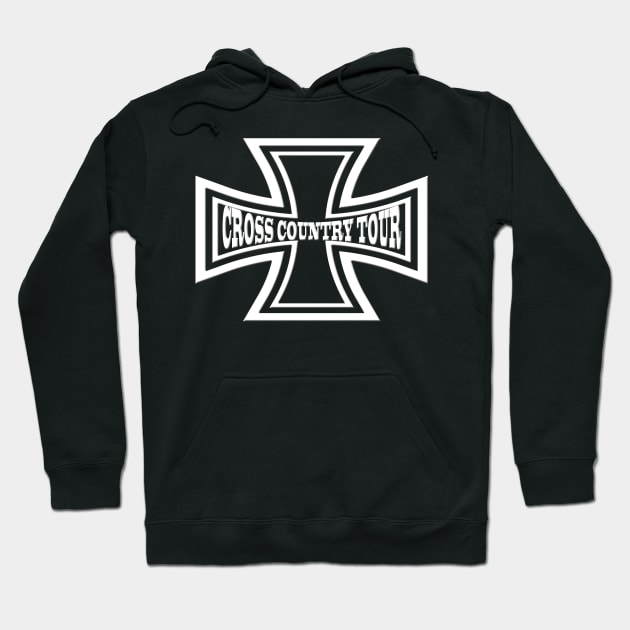 Iron Cross-Cross Country Tour Motorcycle Hoodie by DroolingBullyKustoms